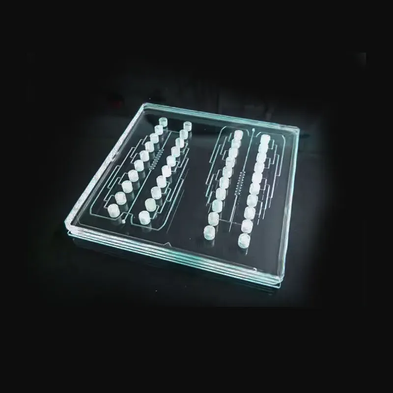 High Polished Clear Cnc Milled Acrylic Chips Micro Fluidic Devices 1
